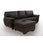 reno 3seat chaise Lshape pu leather sofa brown